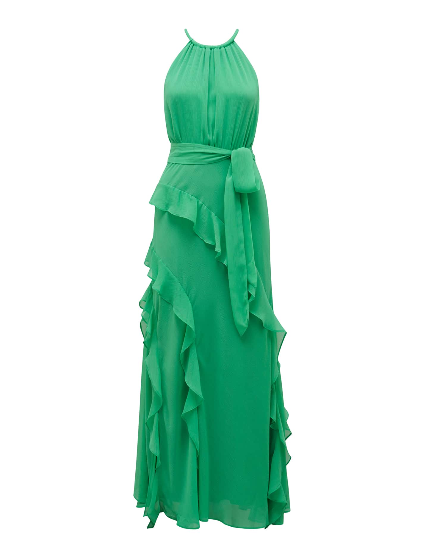 Bridie Halterneck Ruffle Maxi Dress - Shop now