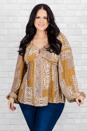 Beige Floral Blouse for Women - Buy Online