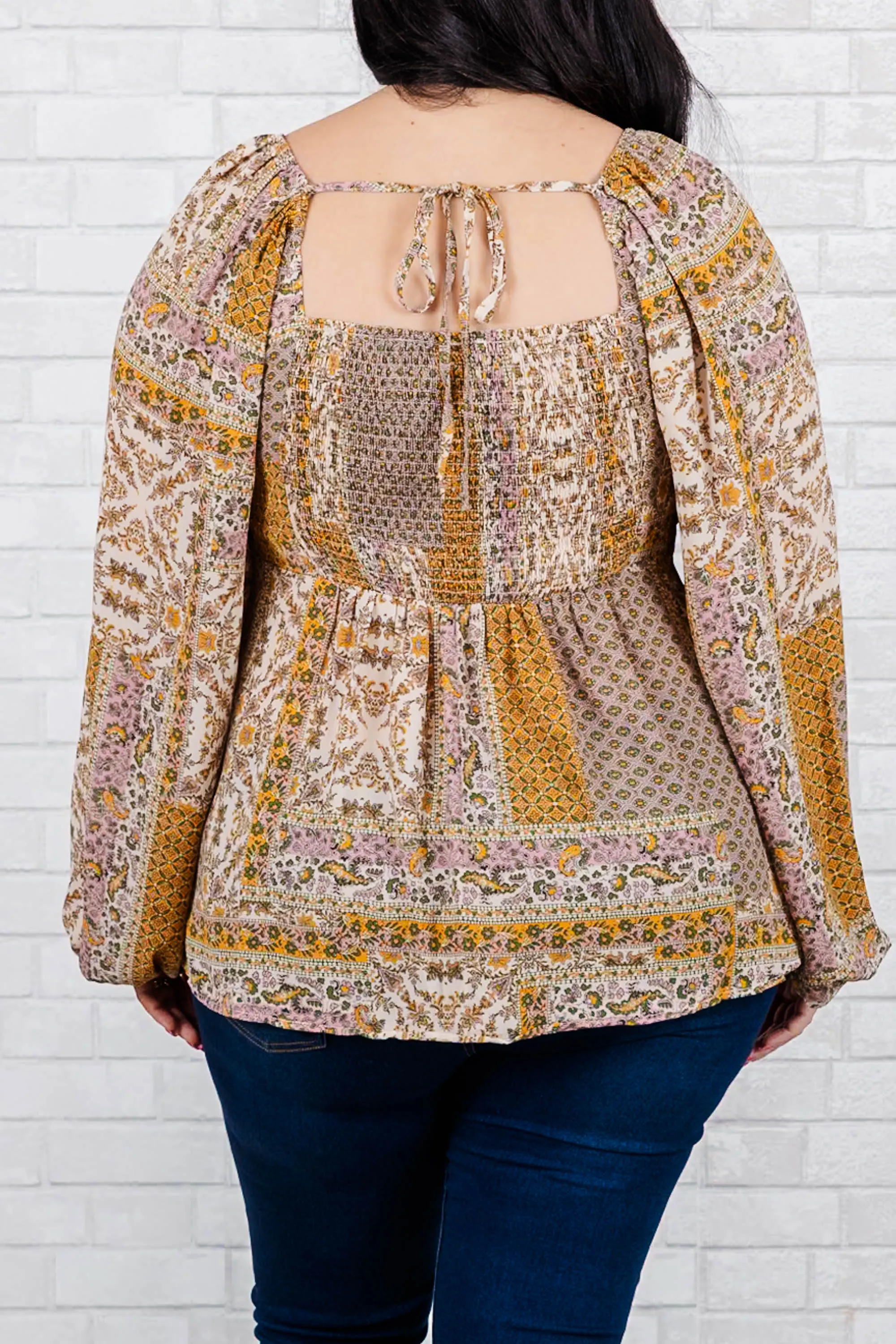 Beige Floral Blouse for Women - Buy Online