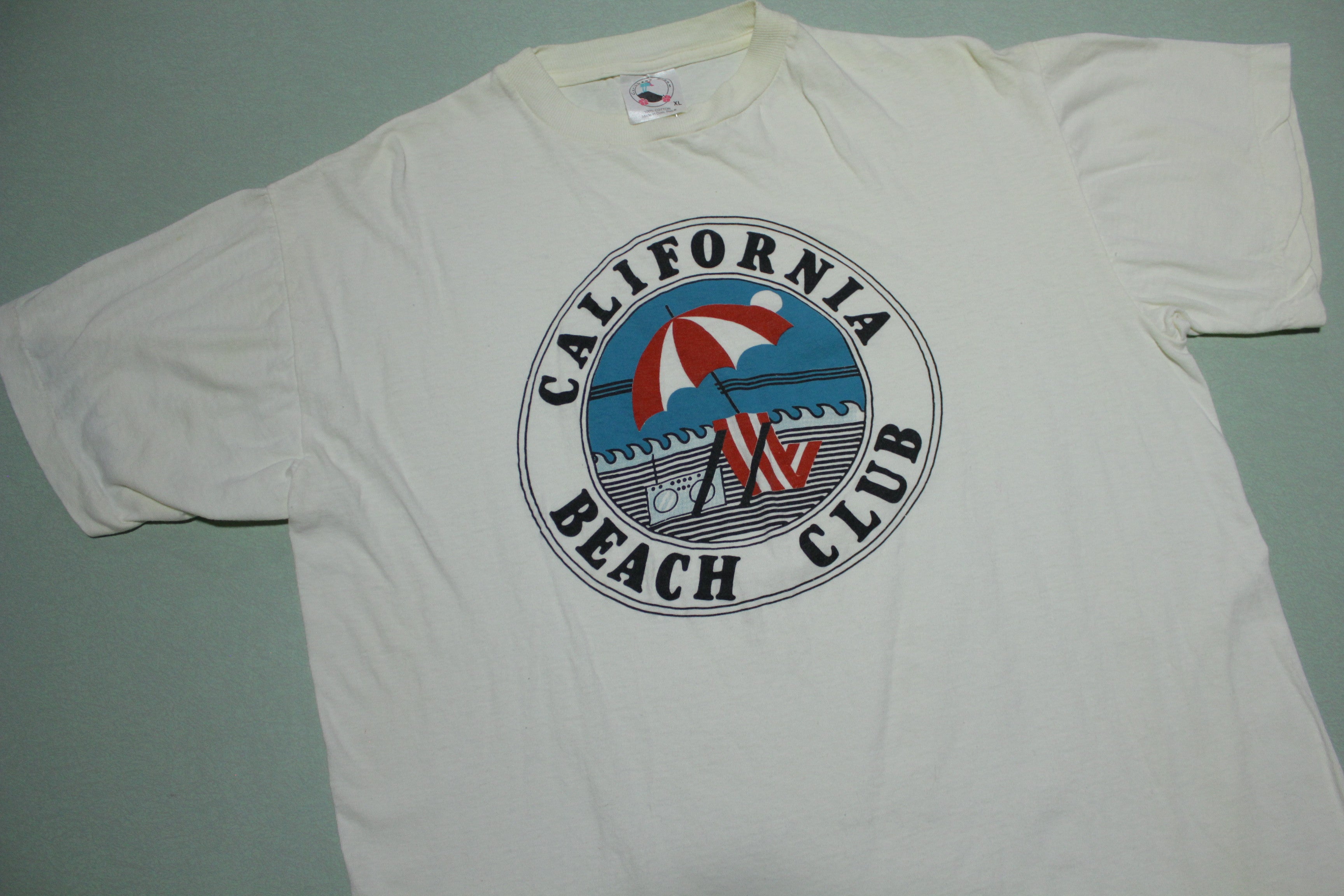 California Beach Club Retro Boom Box 80's Tee-Shirt