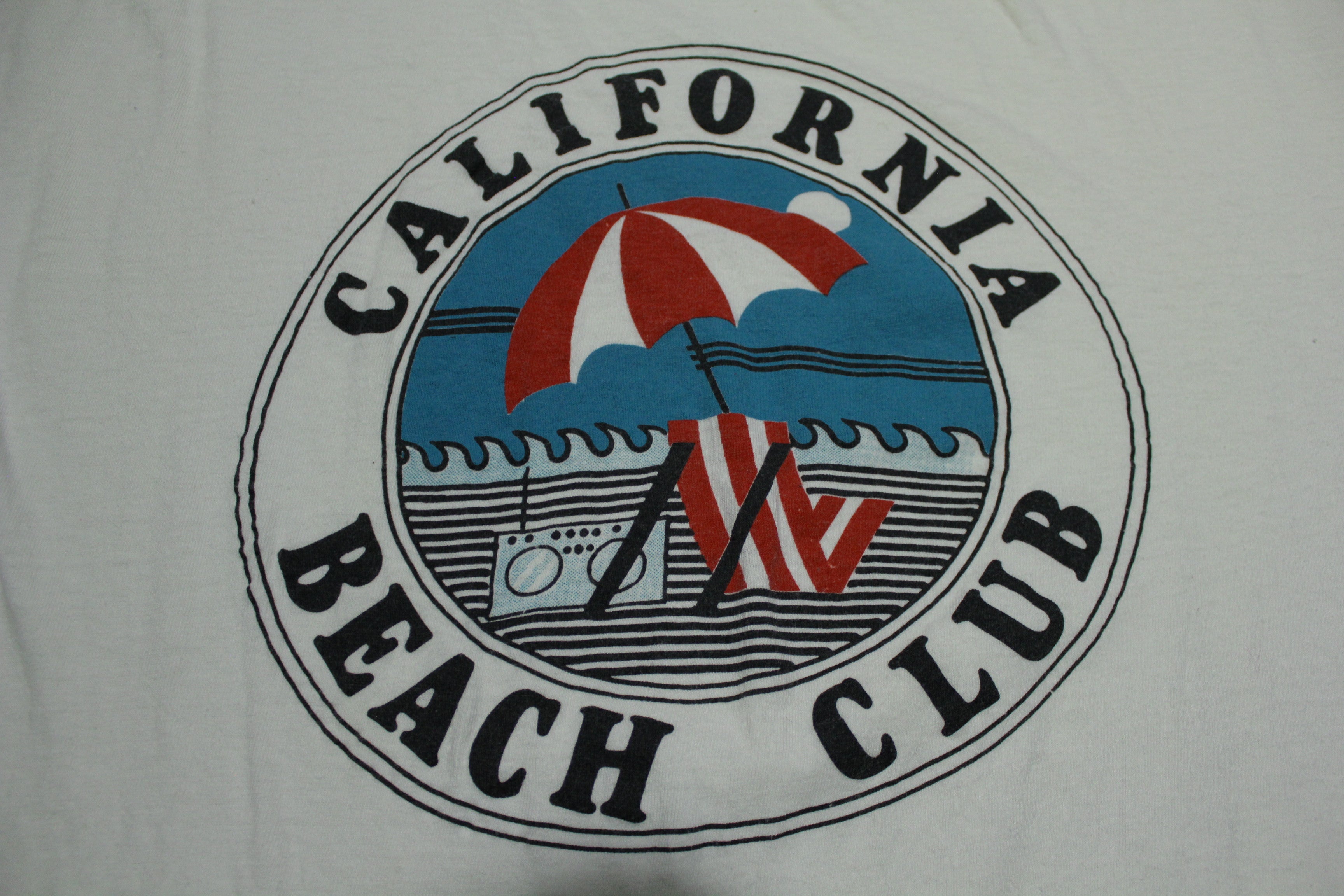 California Beach Club Retro Boom Box 80's Tee-Shirt