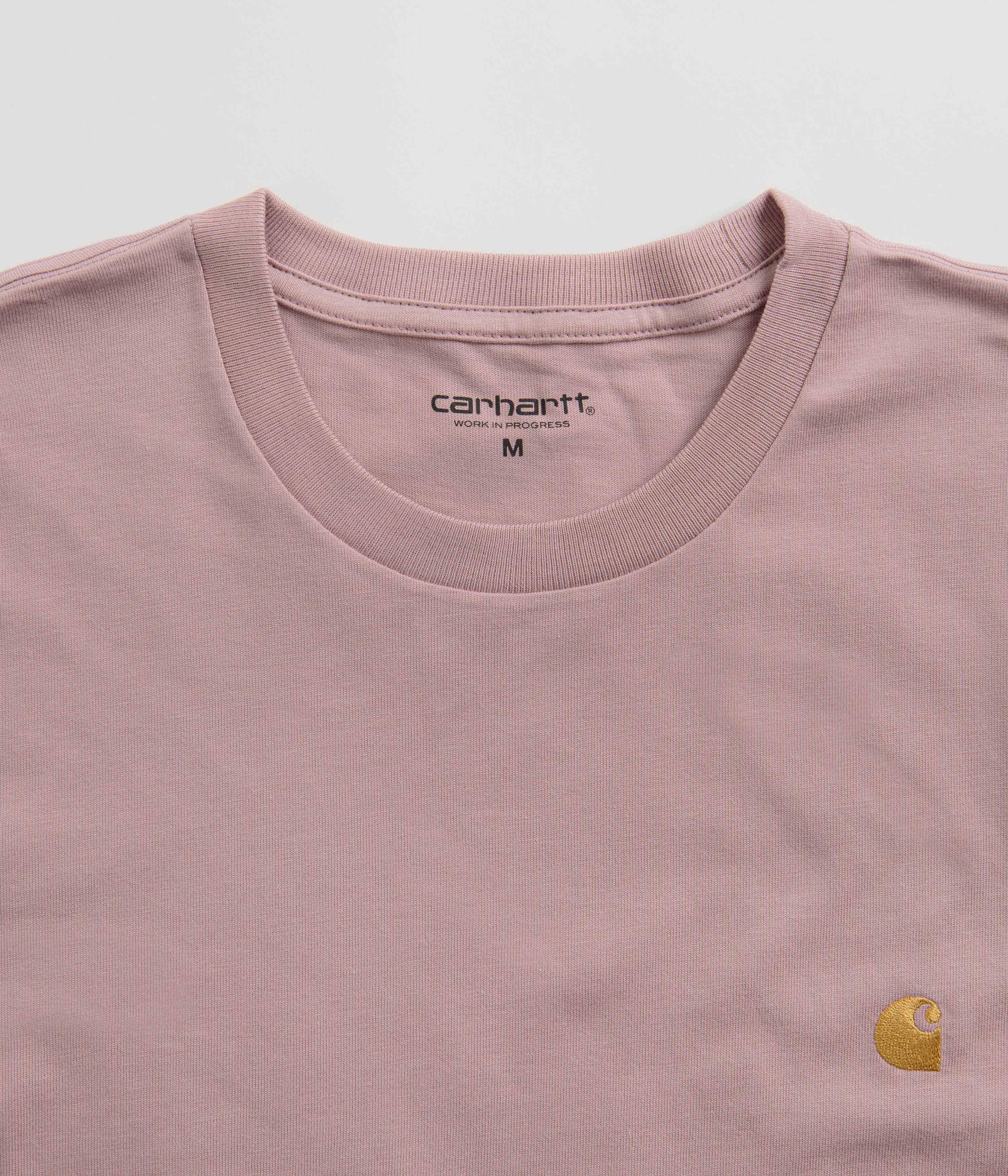 Carhartt Chase T-Shirt Pink Gold