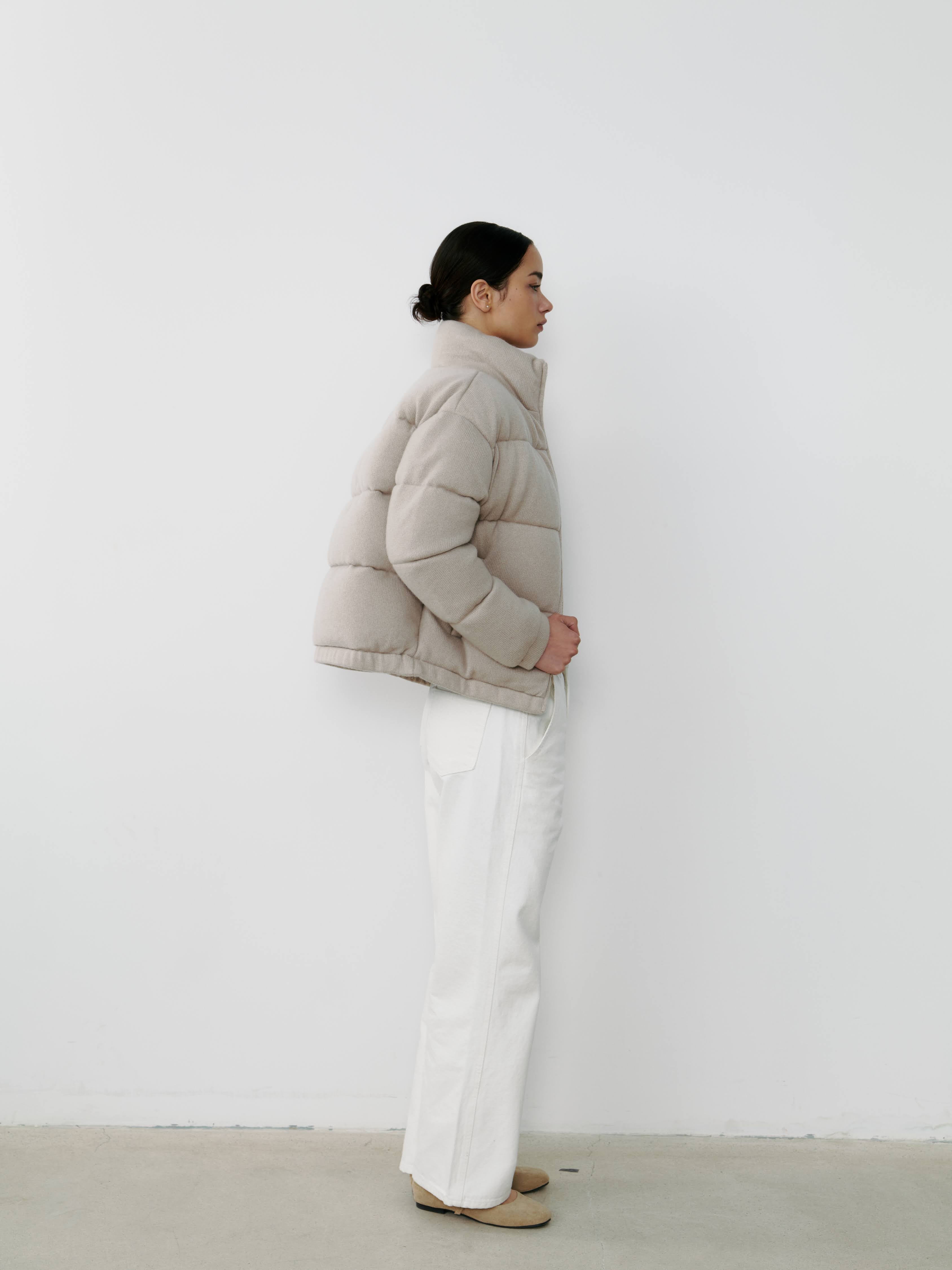 Cashmere down jacket jute.