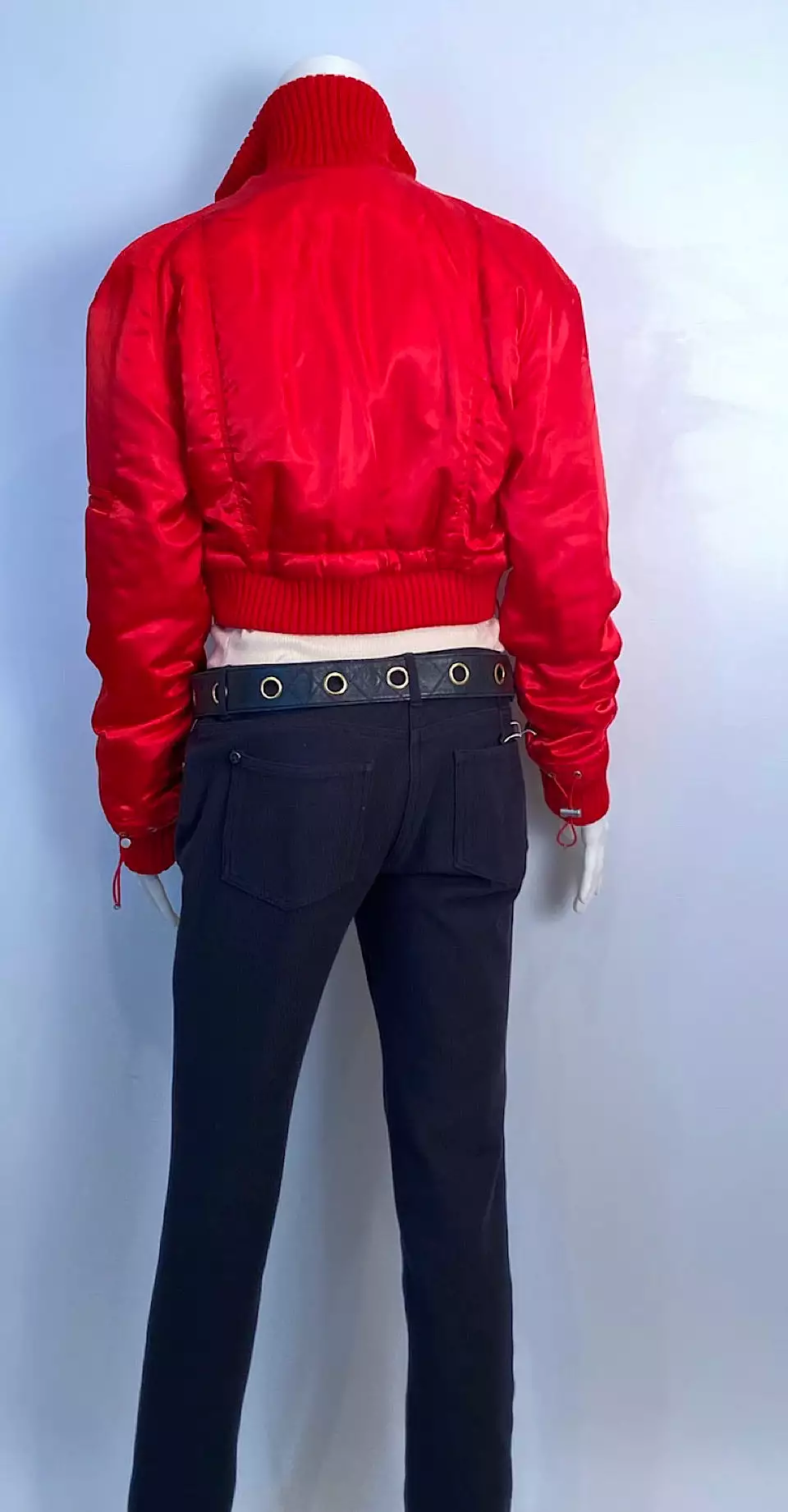 Chanel 03A 2003 Fall Red Reversible Bomber Jacket - CC Logo Sport Coat (FR 38)