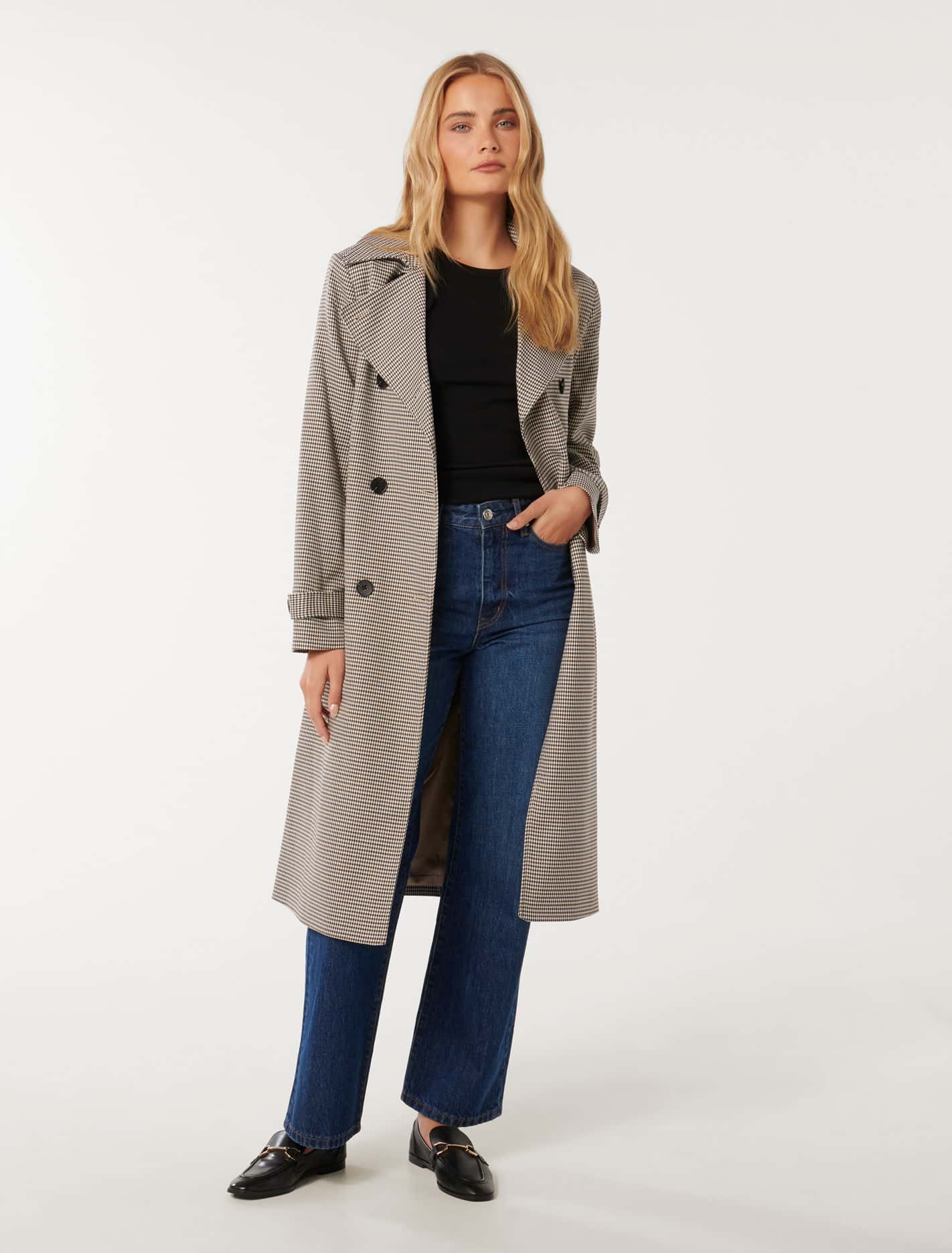 Charlie Check Trench Coat - Best Deals & Discounts | Shop Now