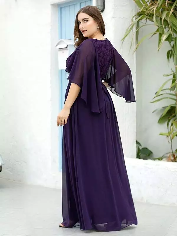 Chiffon Flowing Gown Plus Size 20 - Style 64000