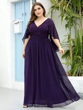 Chiffon Flowing Gown Plus Size 20 - Style 64000