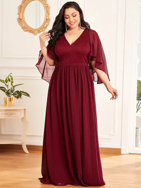 Chiffon Lace Dress Plus Size 22, Style 40006