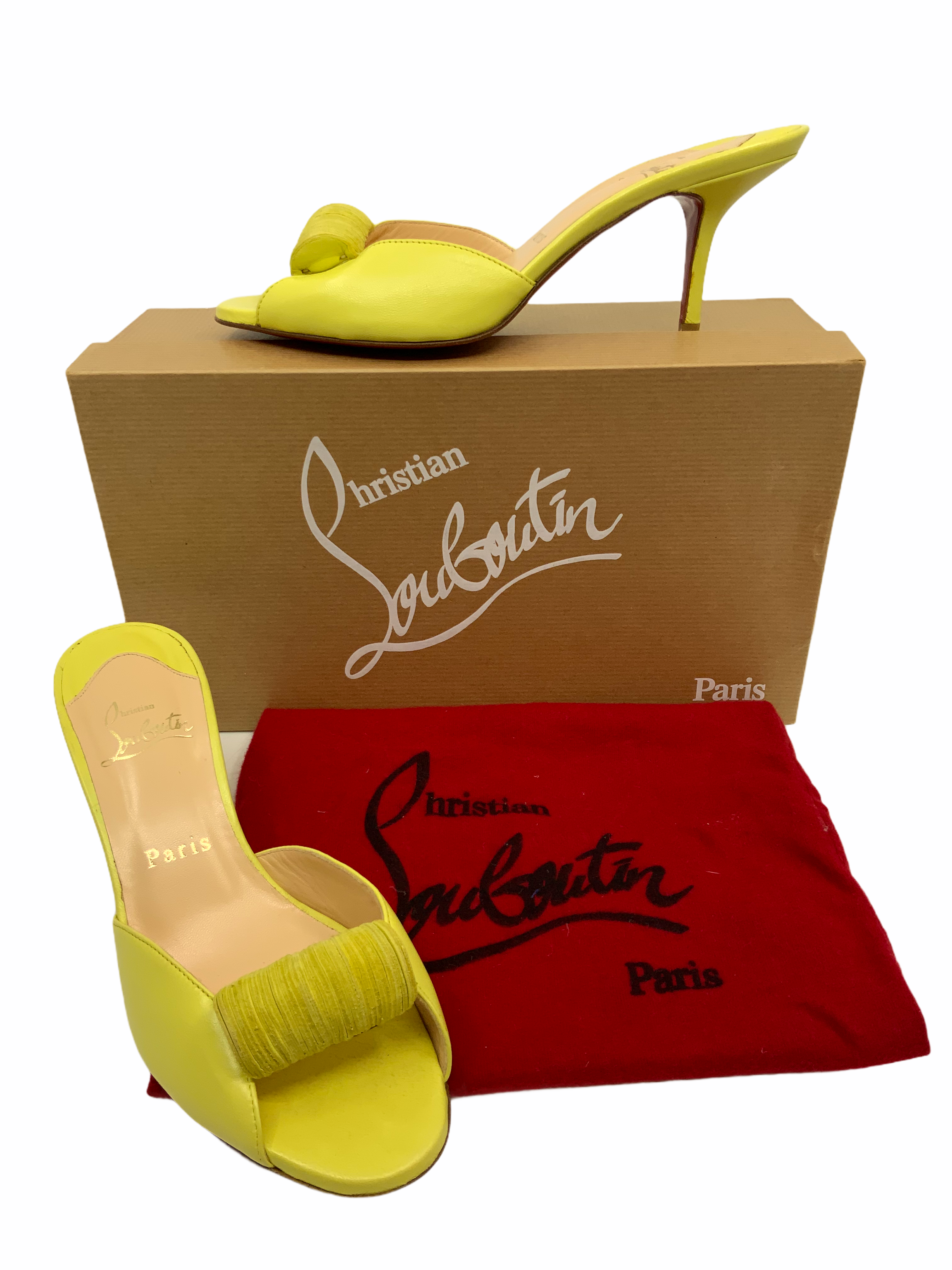 Christian Louboutin Rouleau 70 Nappa Leather Slides - Size 6.5 Canada