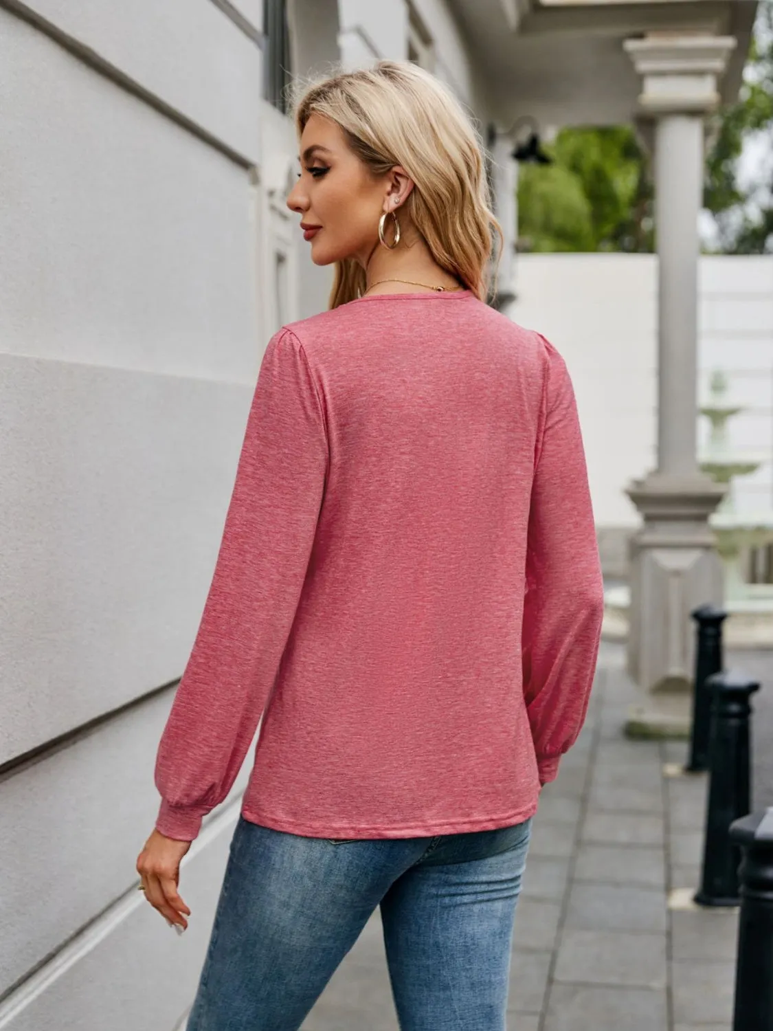 Timeless V Neck Long Sleeve T-Shirt