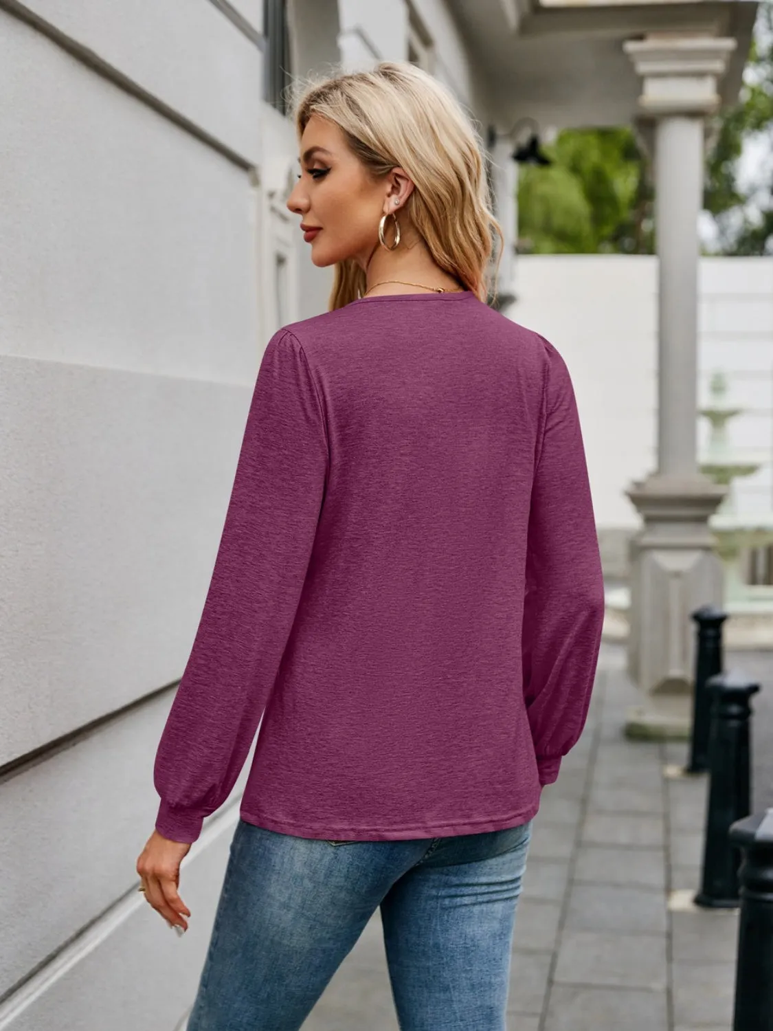 Timeless V Neck Long Sleeve T-Shirt