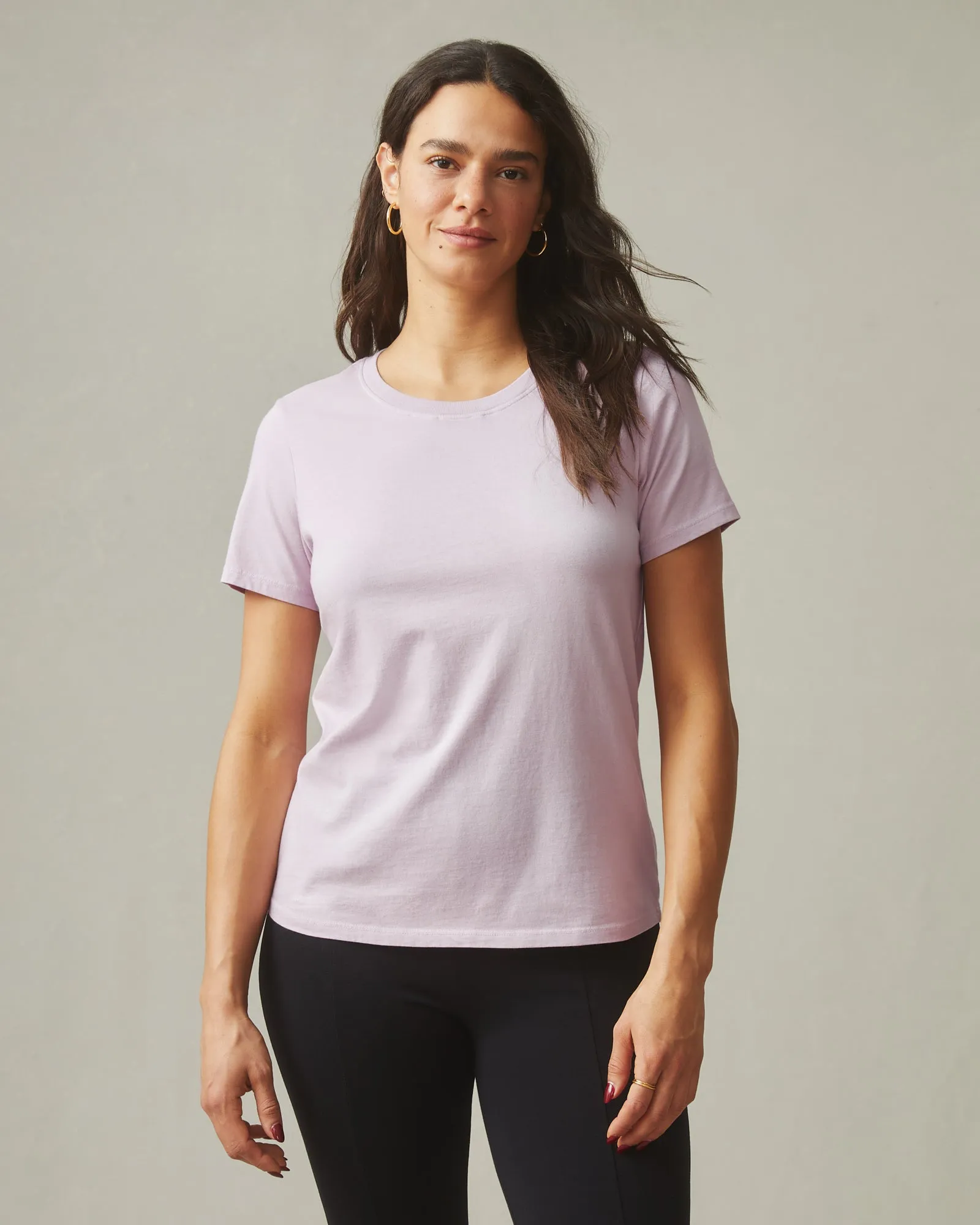 Cotton Crew Neck Tee - Lilac T-Shirt