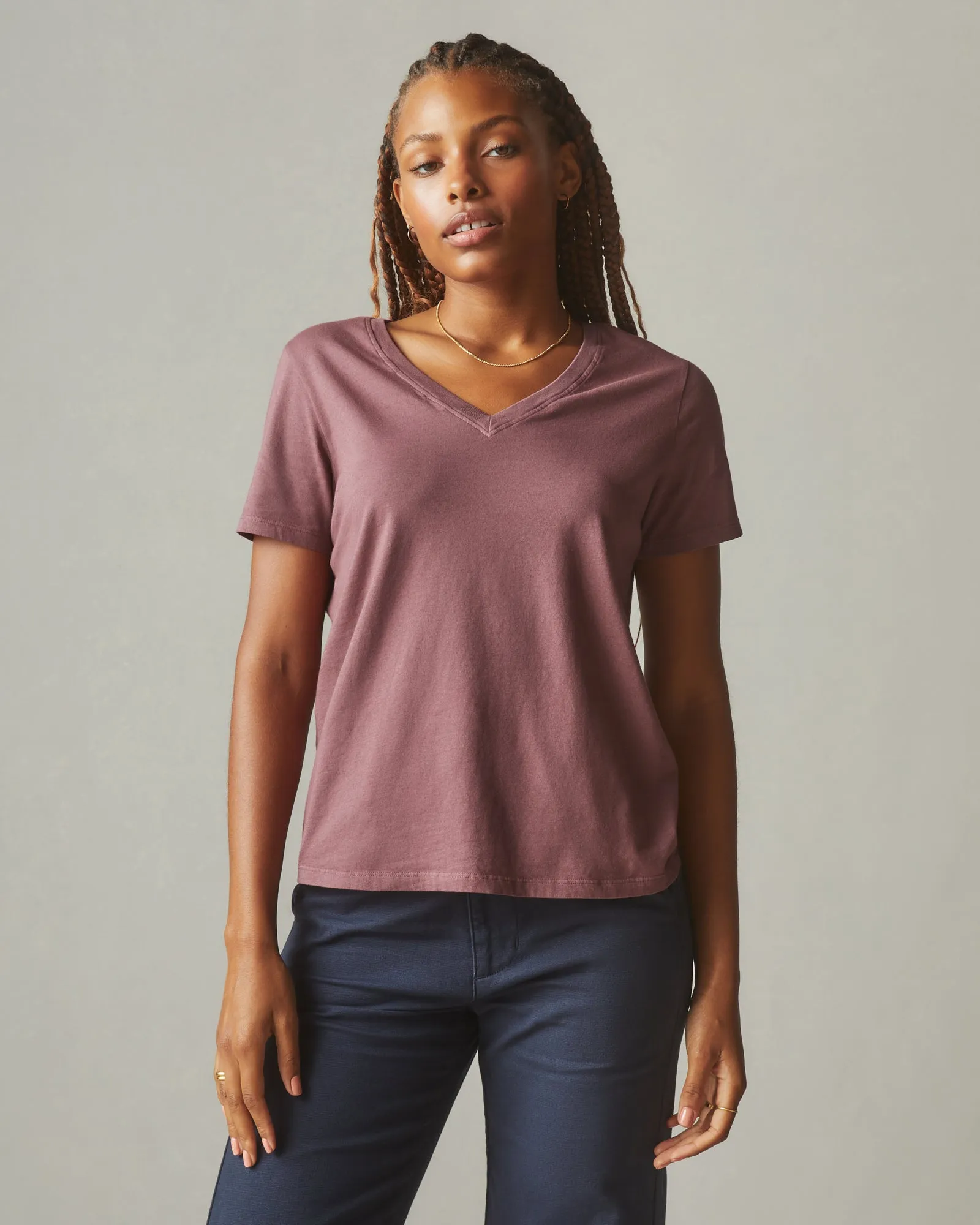 Wild Ginger Cotton V-Neck Tee