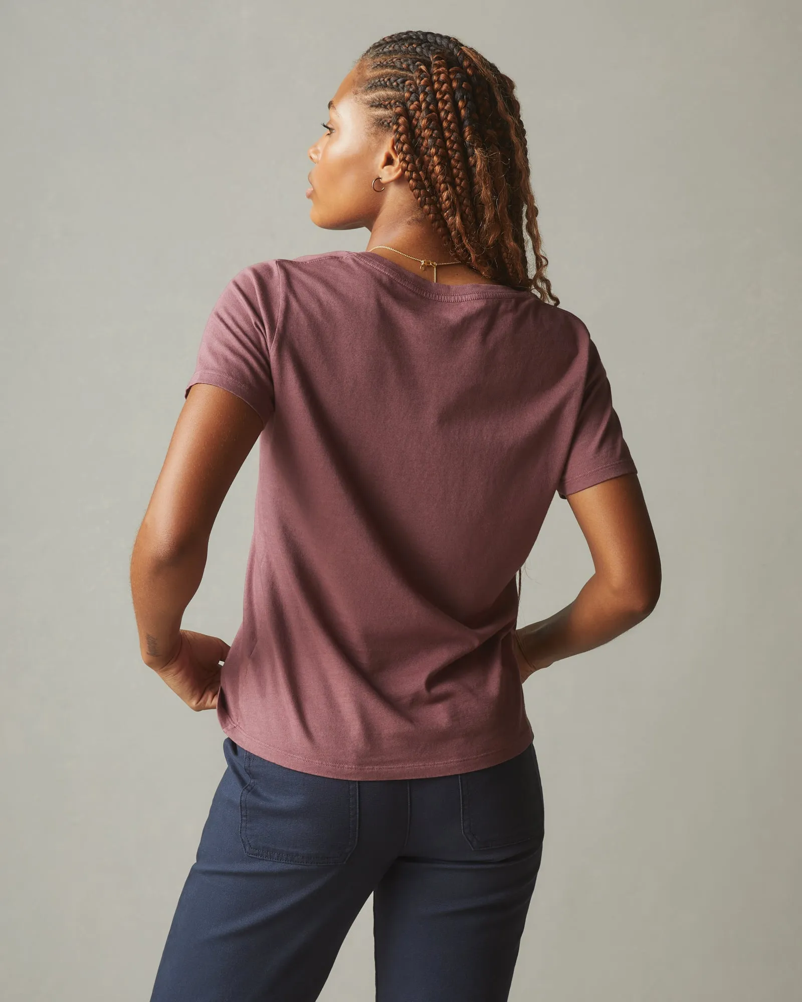 Wild Ginger Cotton V-Neck Tee