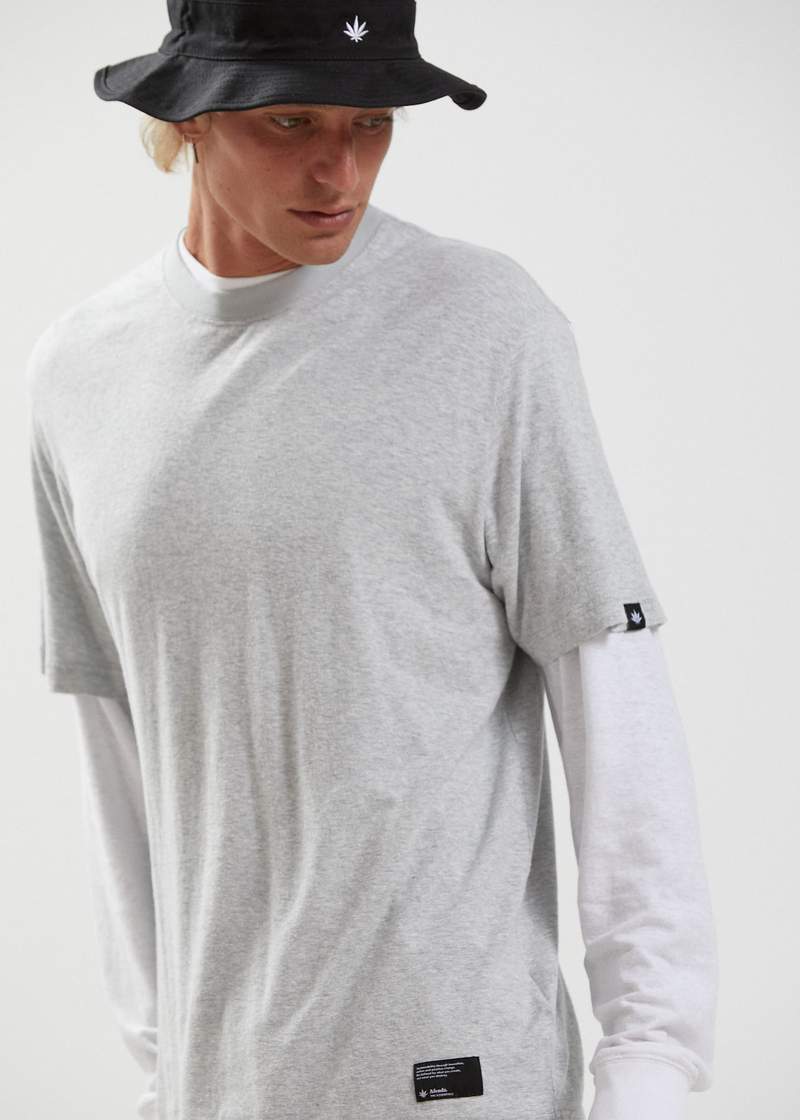 Classic Hemp Retro Fit Tee Grey Marle