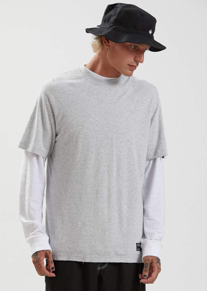 Classic Hemp Retro Fit Tee Grey Marle