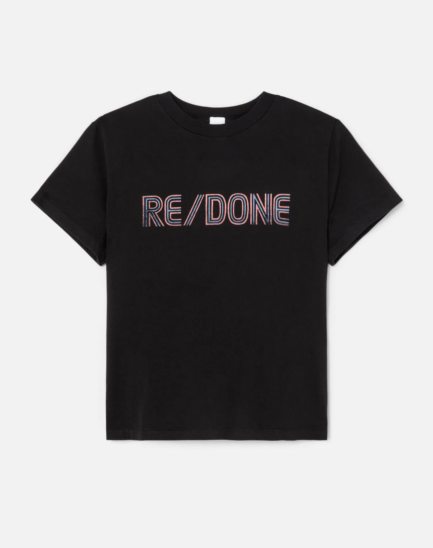 RE/DONE Black and White Striped T-Shirt