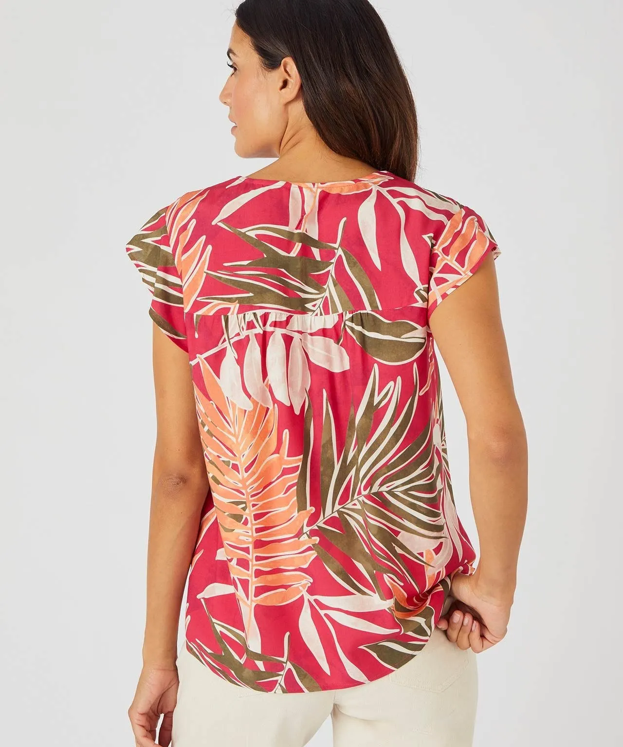 Tropical Print Blouse by Climatyl