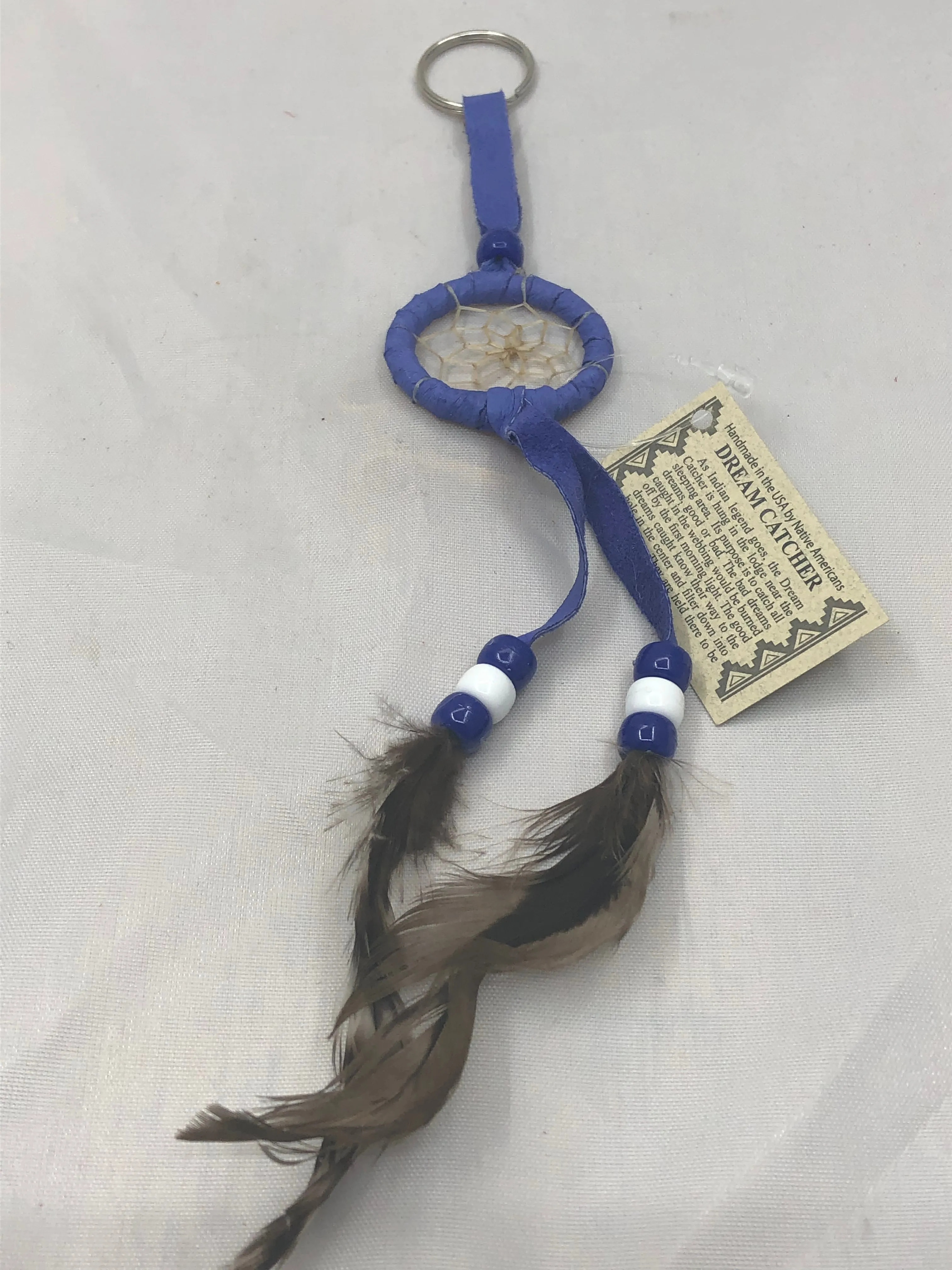 CM Navajo Dream Catcher key ring 1.5 inch - Handcrafted