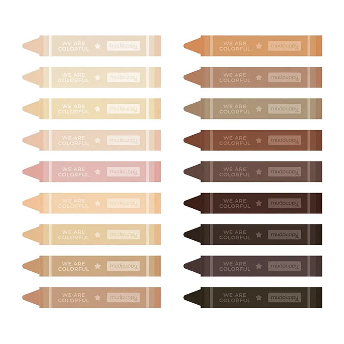 Colorful Skin Tone Crayon Set