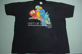 Cozumel Mexico Scarlet Macaw Vintage Single Stitch Parrot T-Shirt - Gift of Nature