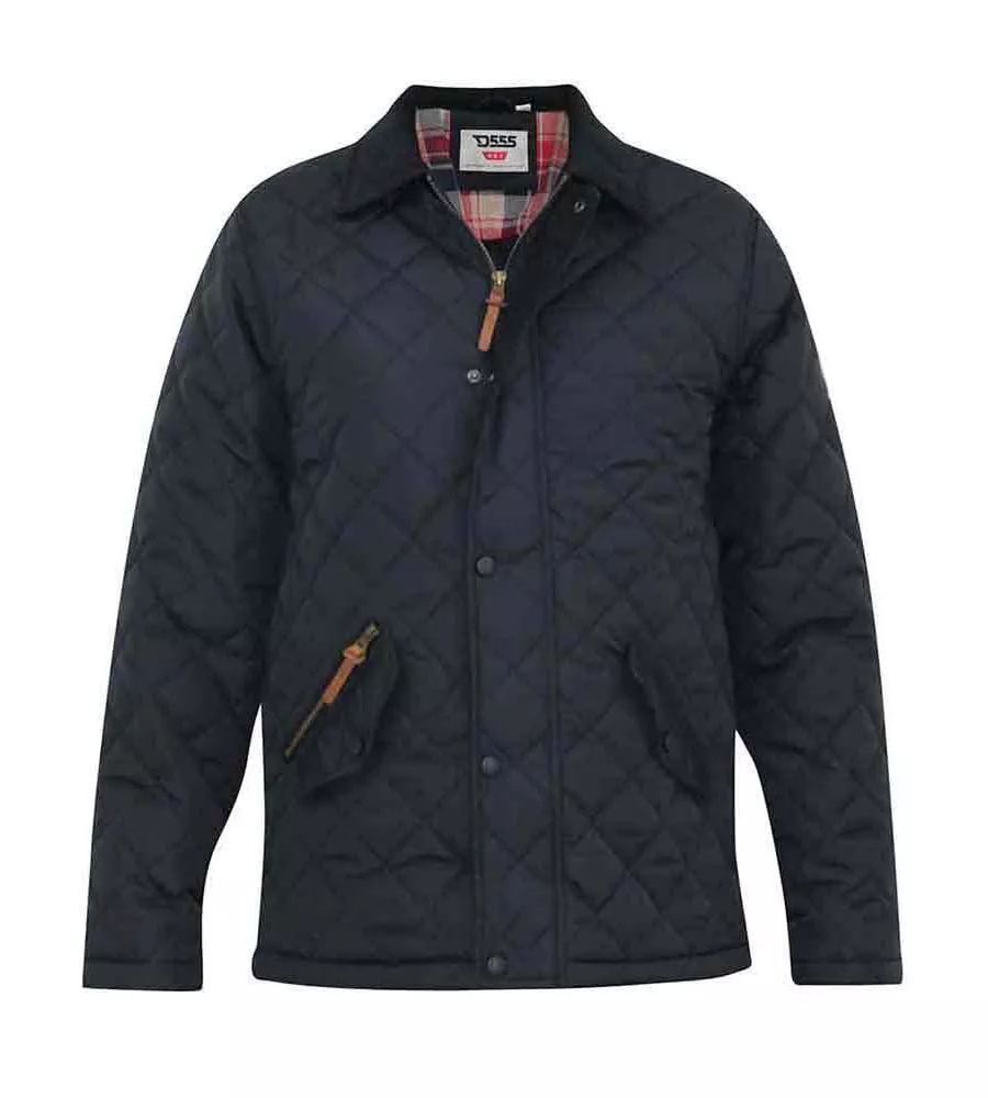 D555 Men's Quilted Jacket Featuring Corduroy Collar (MATIAS)