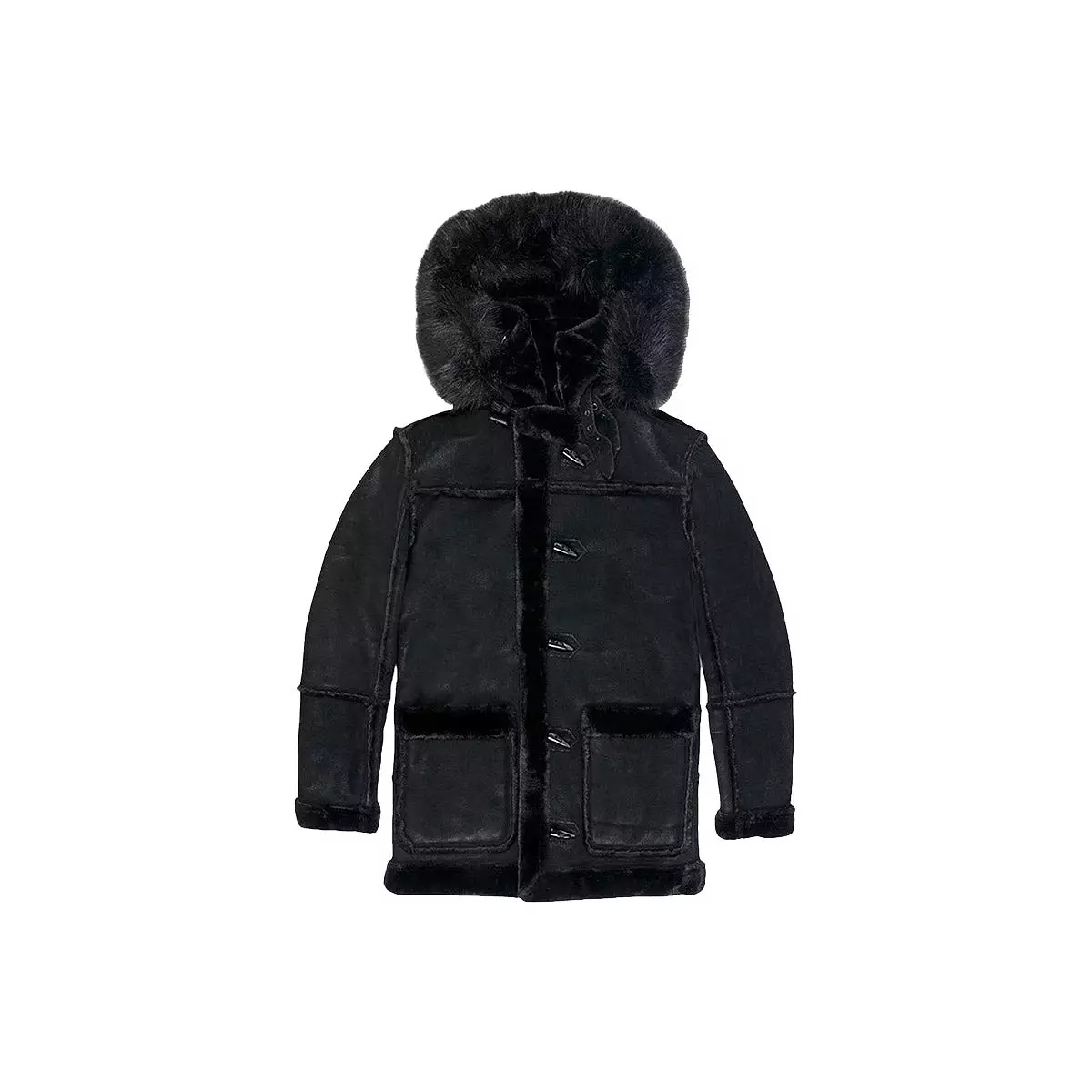 Denali Hooded Shearling Coat for Men