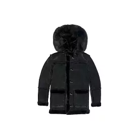 Denali Hooded Shearling Coat for Men