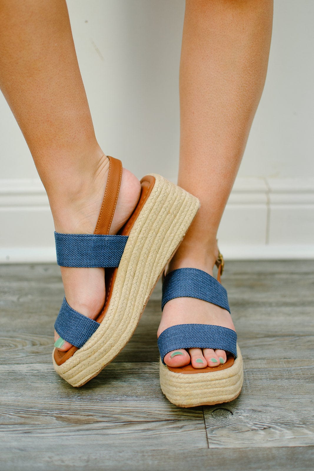 Denim Platform Sandals