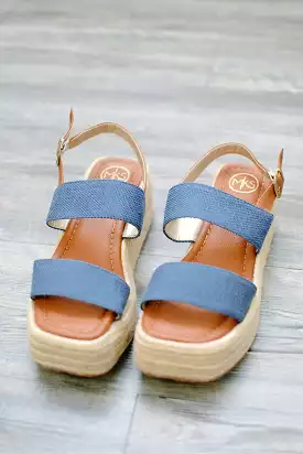 Denim Platform Sandals