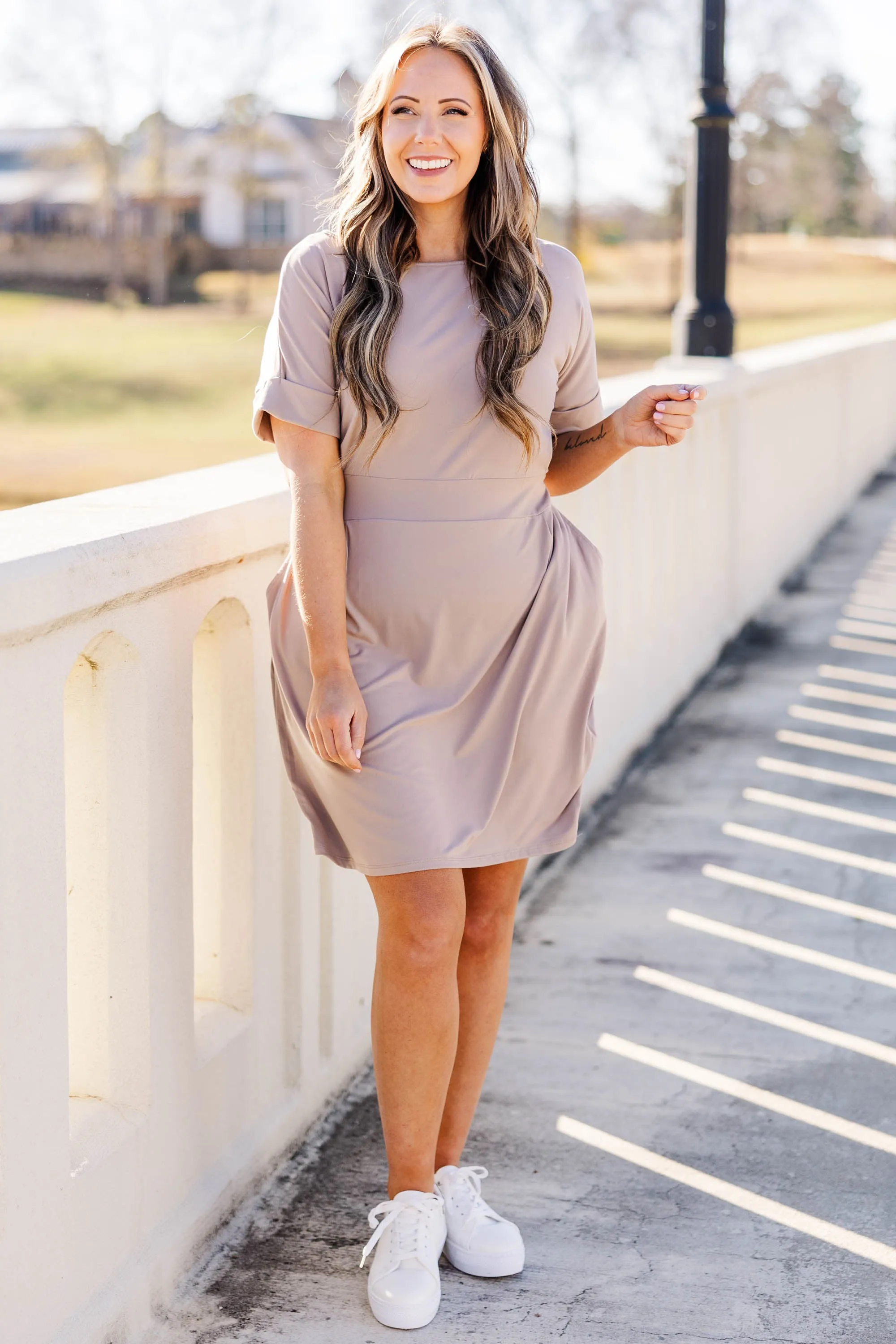 Double Consideration Dress, Ash Mocha