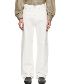 Dries Van Noten White Coated Denim