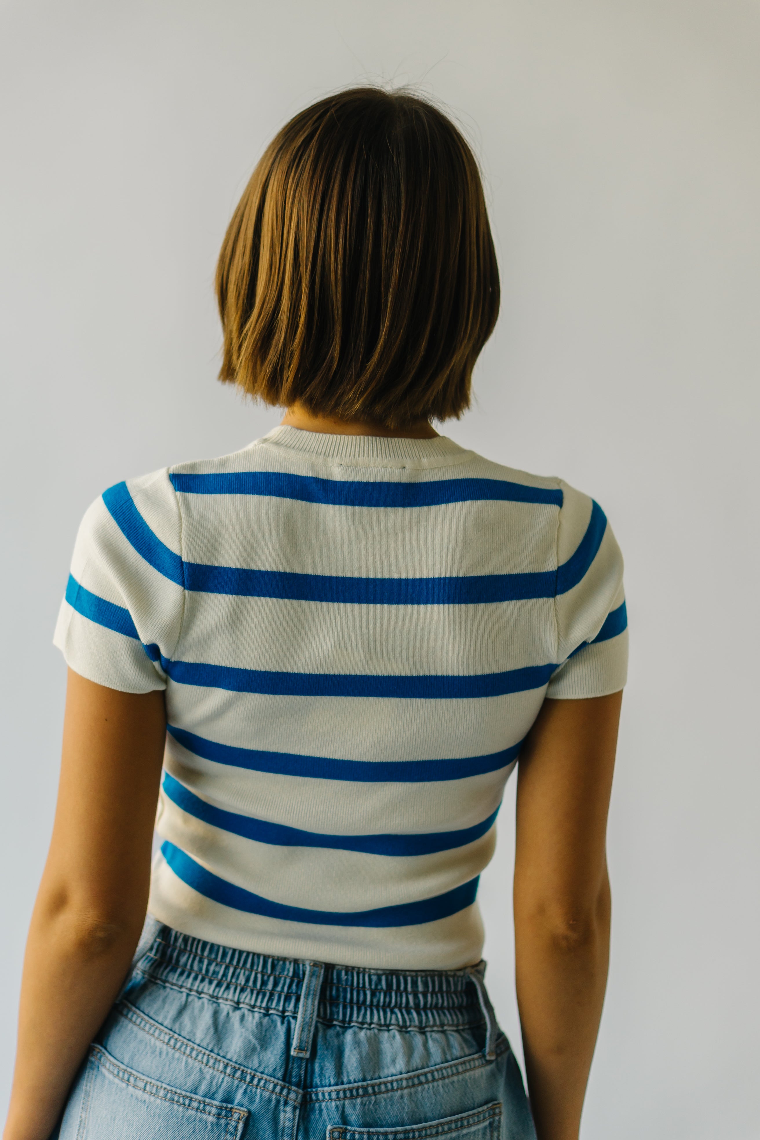 Dundee Bold Striped Tee Blue White