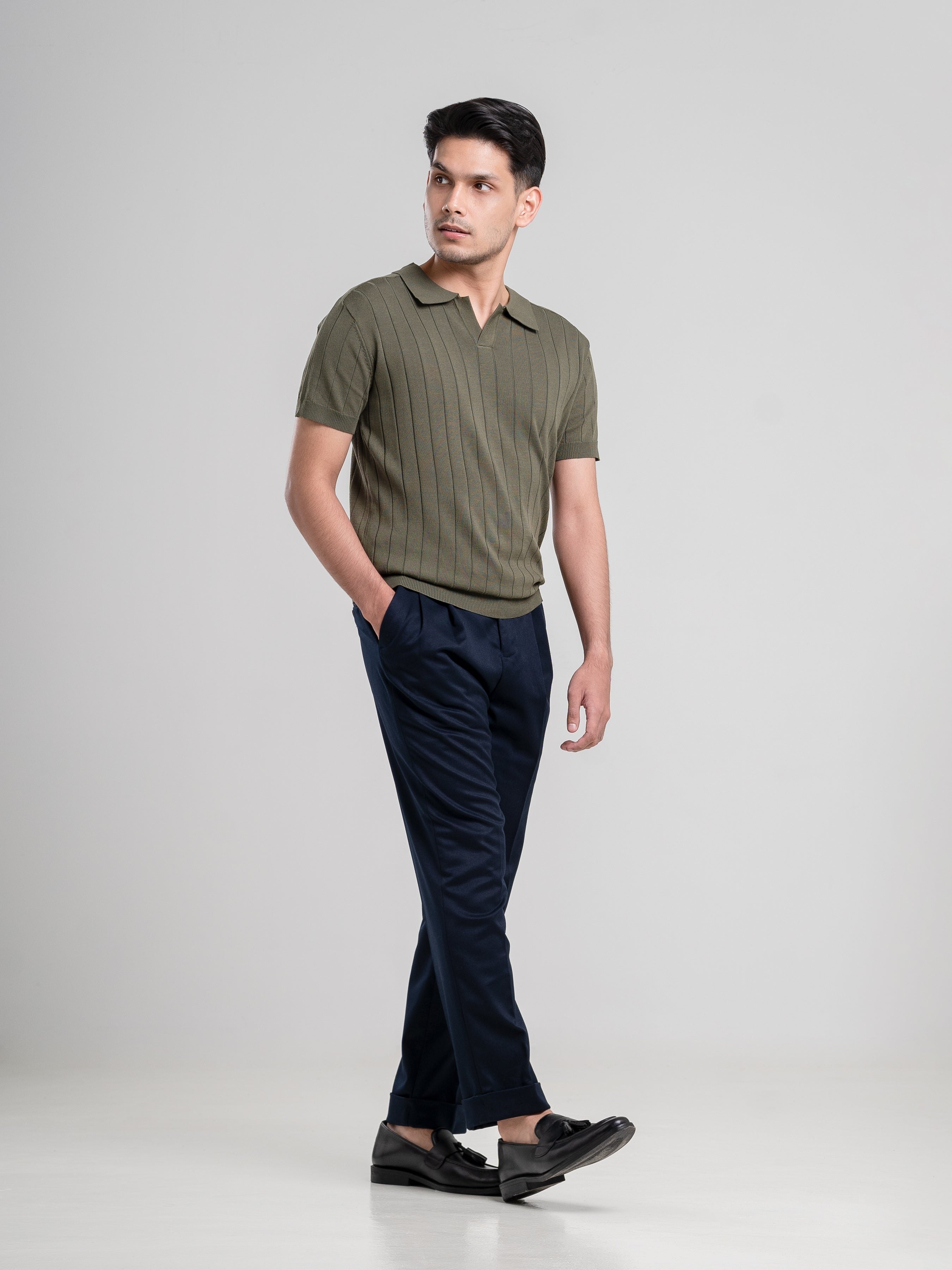 Dylan Knit Tee - Olive Green | Buy Online at Best Price