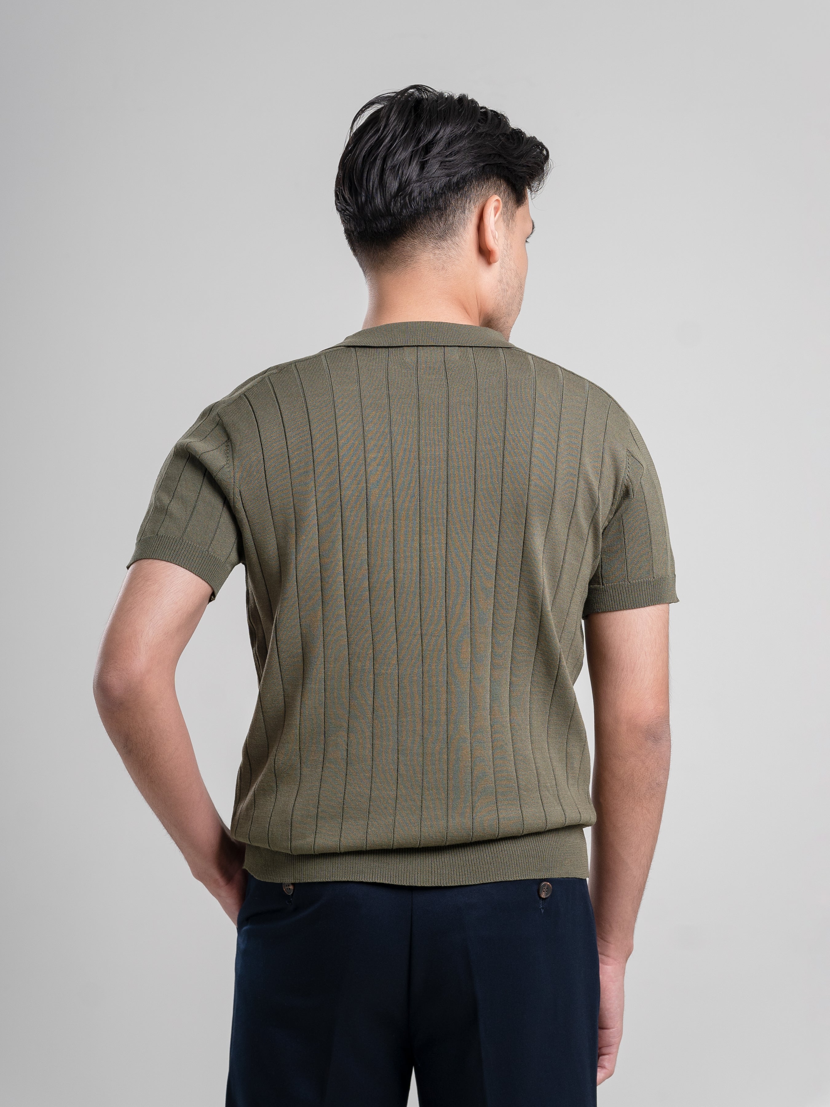 Dylan Knit Tee - Olive Green | Buy Online at Best Price