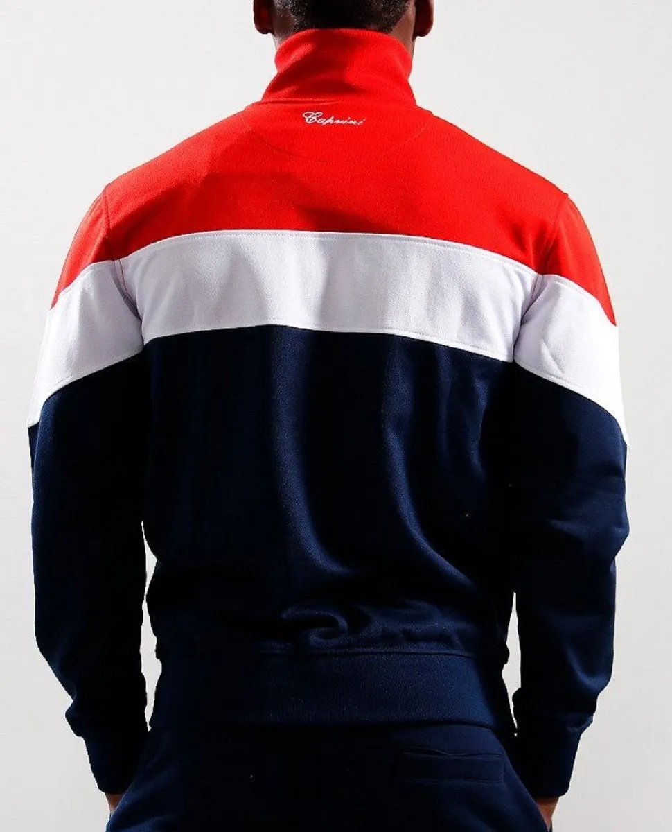 Red Navy Track Jacket - Ellesse Caprini