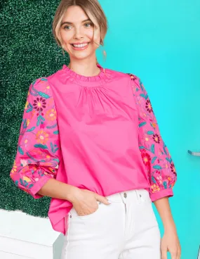 Floral Embroidered Top: Shop Now