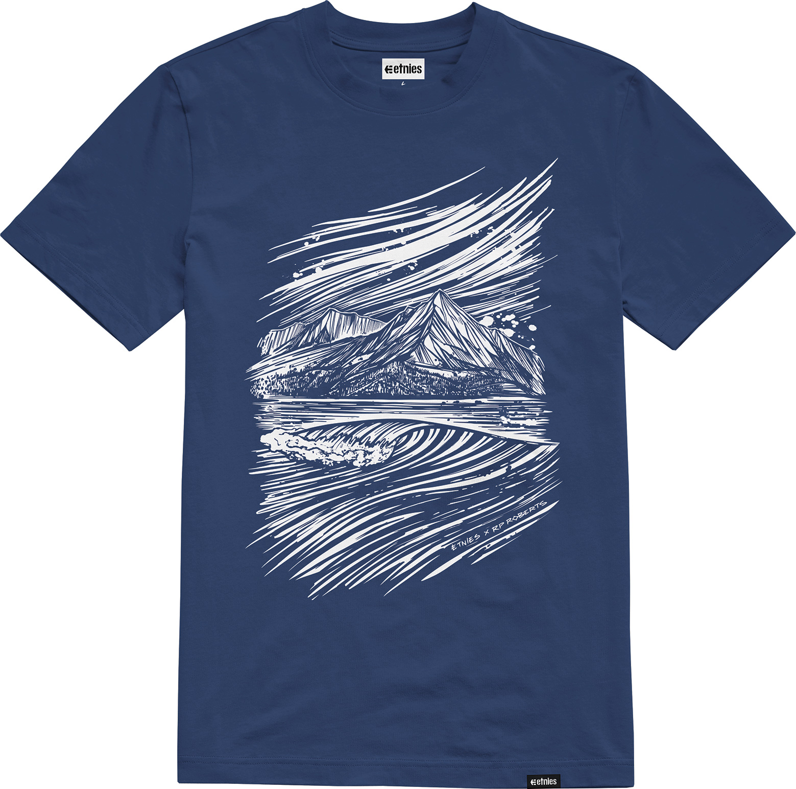 ETNIES RP SCENIC SHORT SLEEVE T-SHIRT IN NAVY