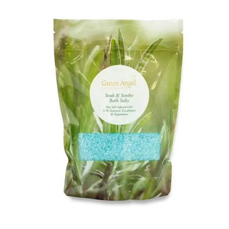 Eucalyptus Peppermint Soothe Soak Bath Salts Green Angel