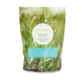 Eucalyptus Peppermint Soothe Soak Bath Salts Green Angel