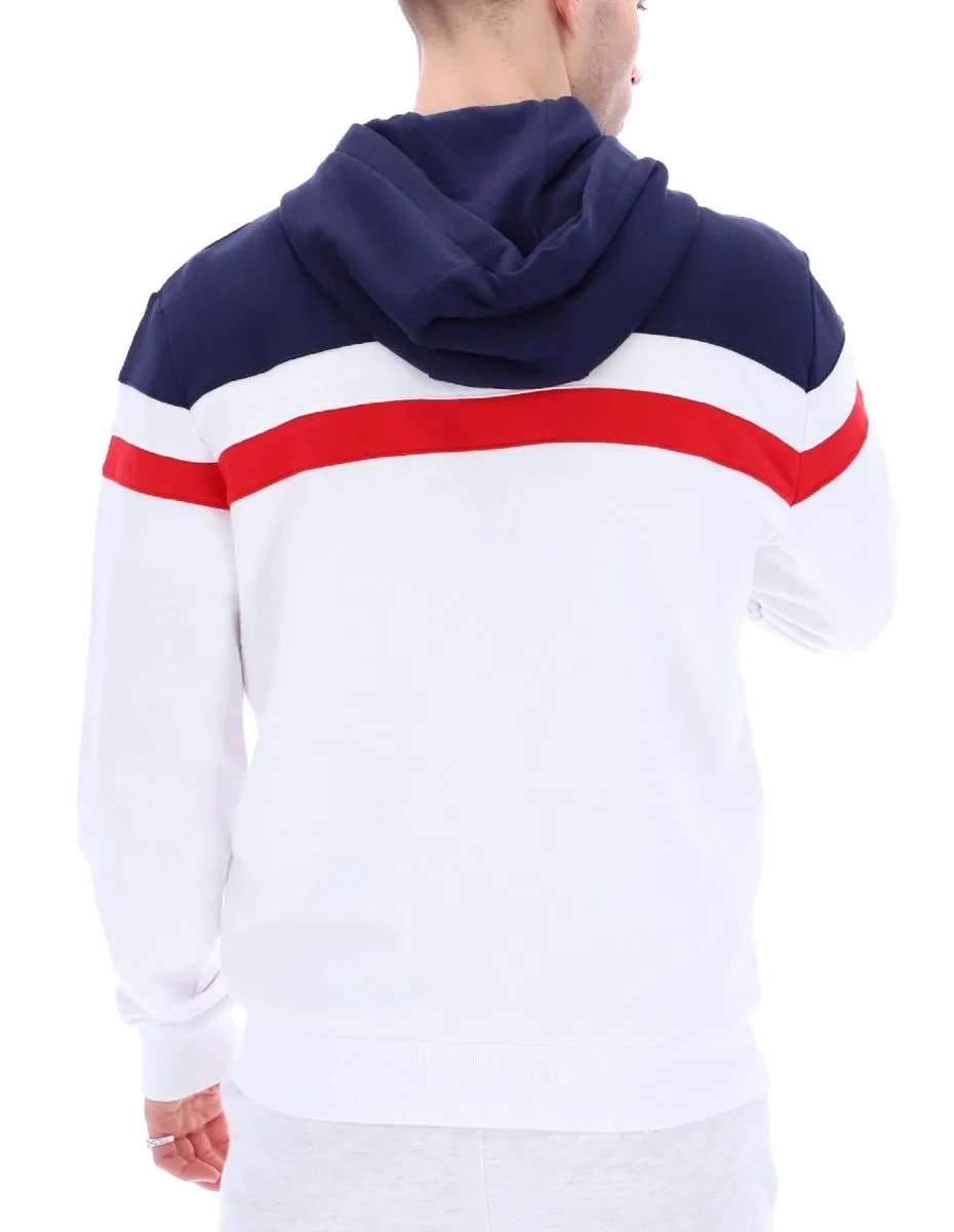 White Navy Hooded Jacket - Fila Arlo