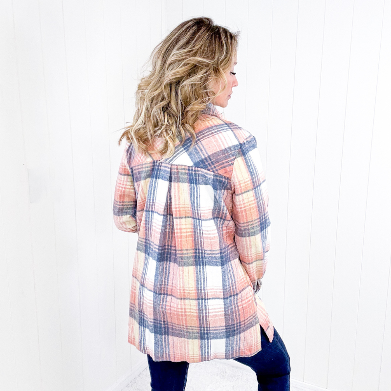 Flannel Plaid Jacket: Lumber Jill Style, Button Down, Longline