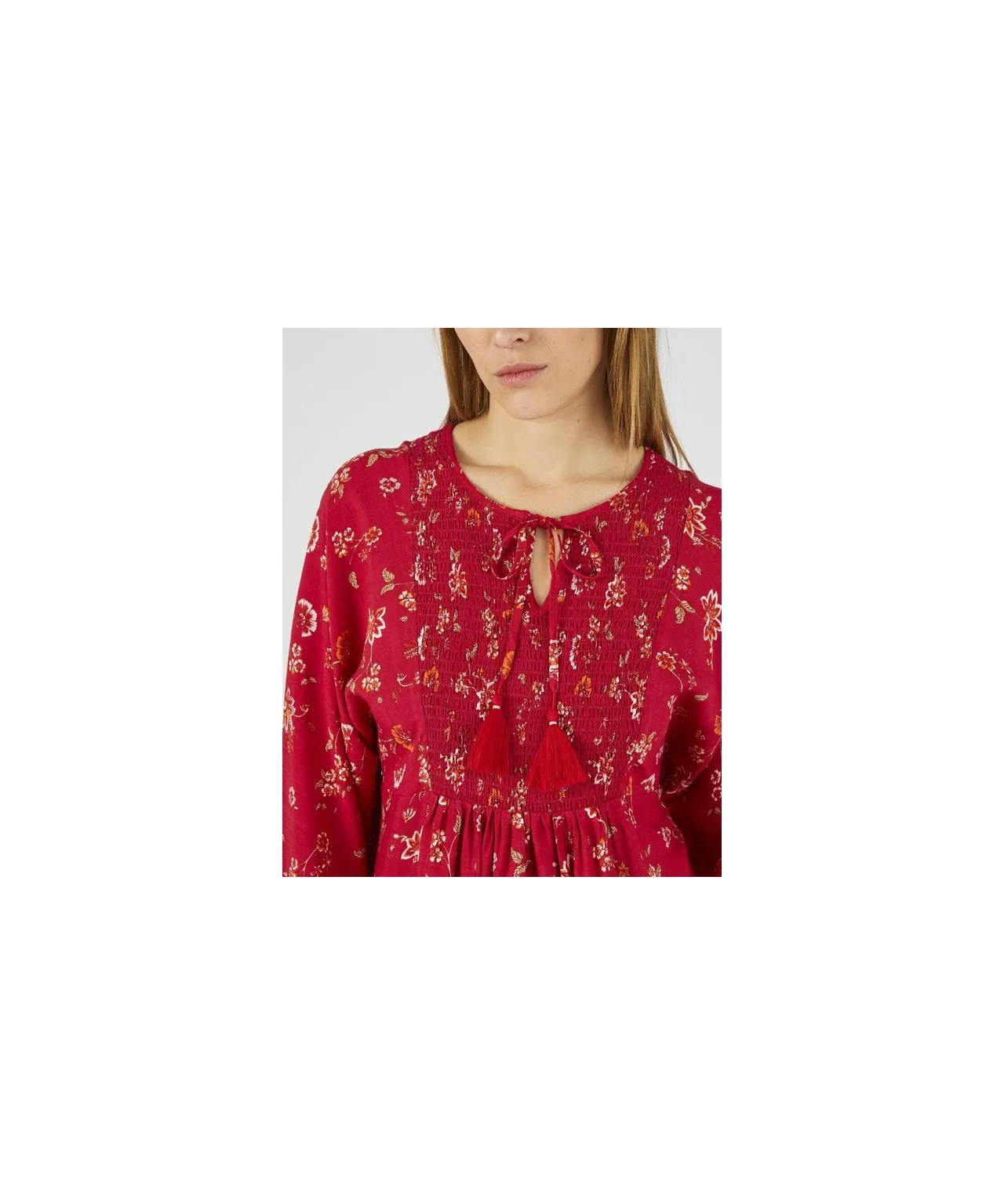 Boho Floral Print Blouse Sale