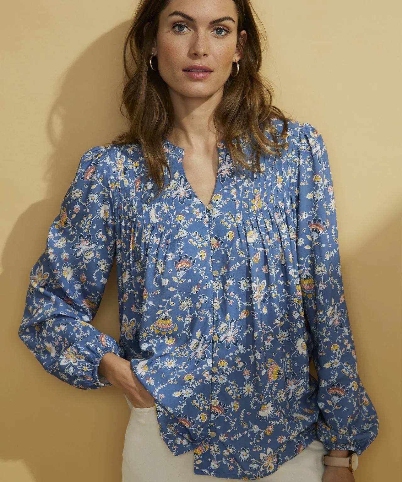 Floral Printed Pull On Top