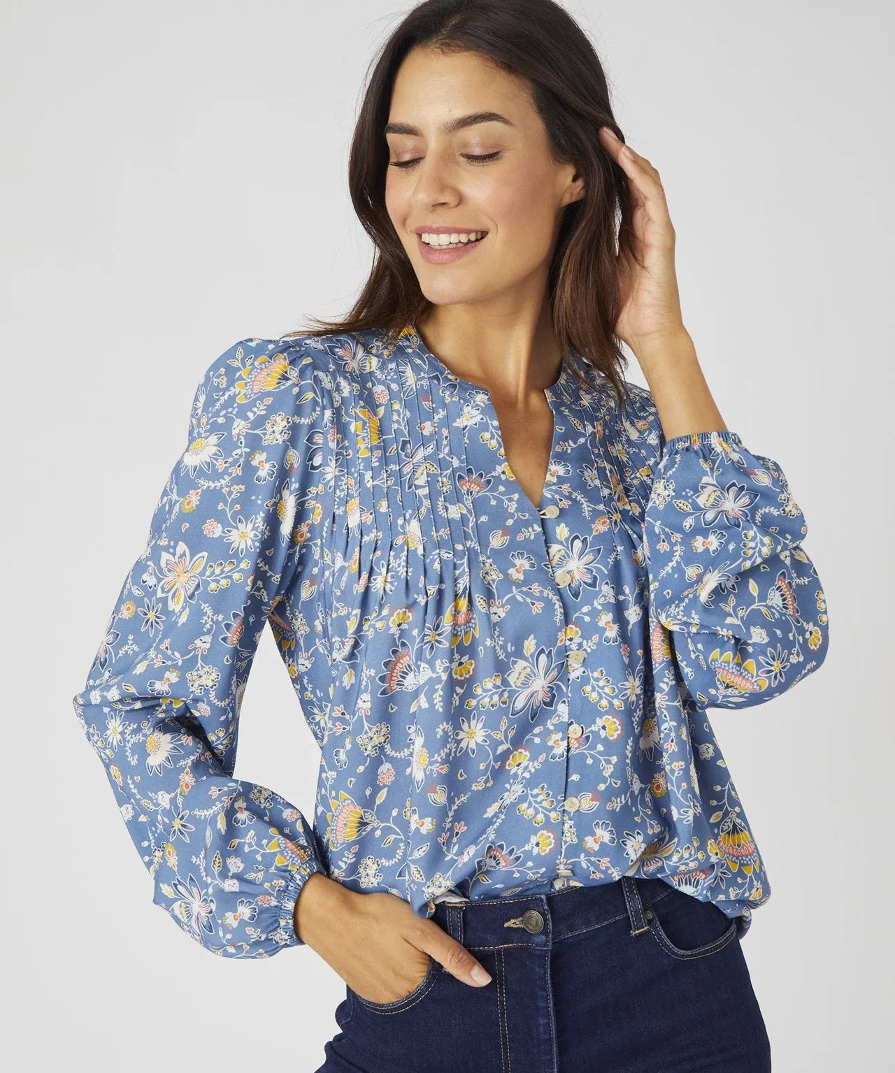 Floral Printed Pull On Top