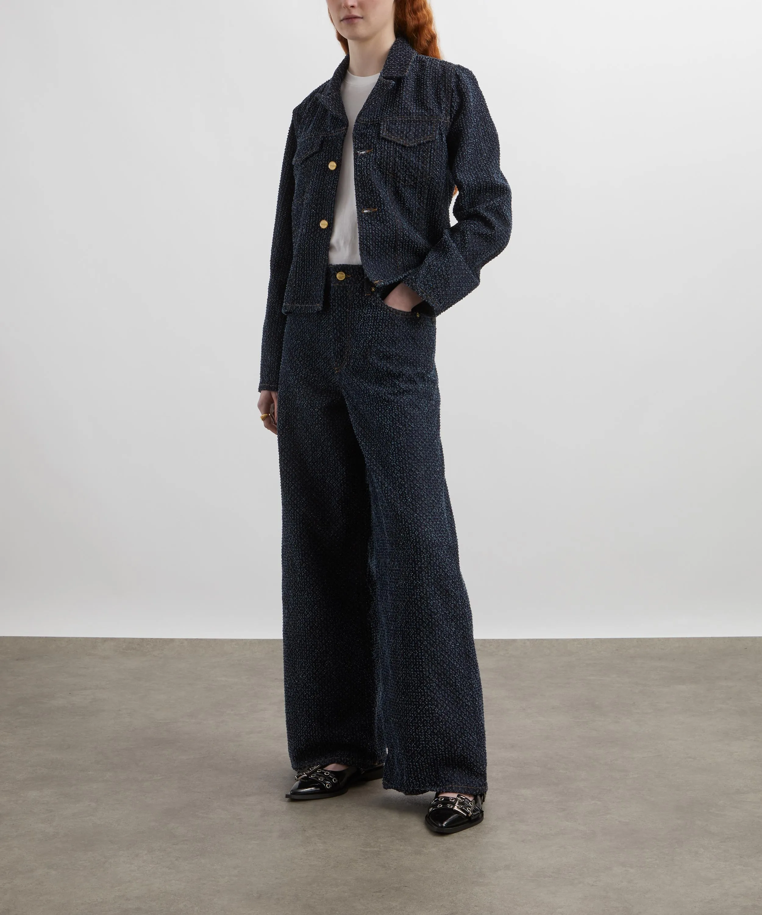 Soft Denim Wide Leg Jeans