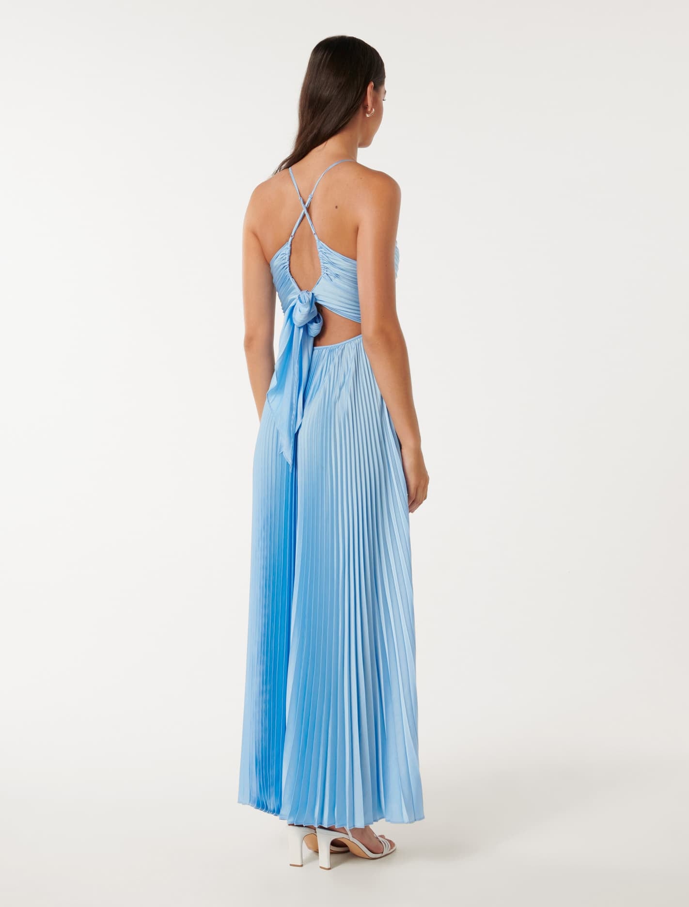 Geri Maxi Dress with Pleated Tie Back