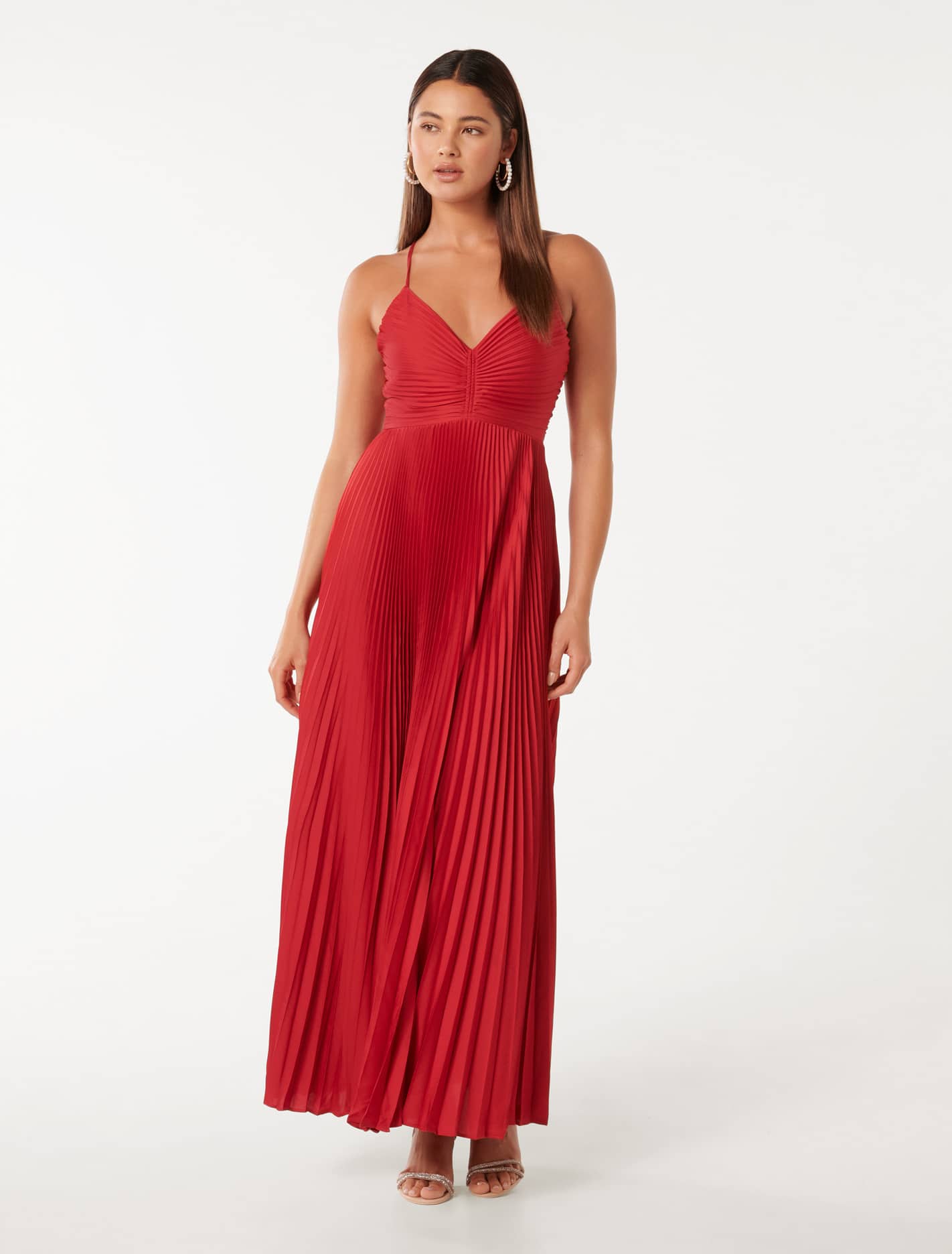 Geri Pleated Maxi Dress