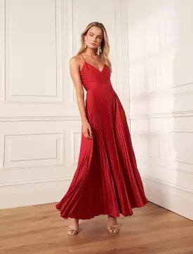 Geri Pleated Maxi Dress