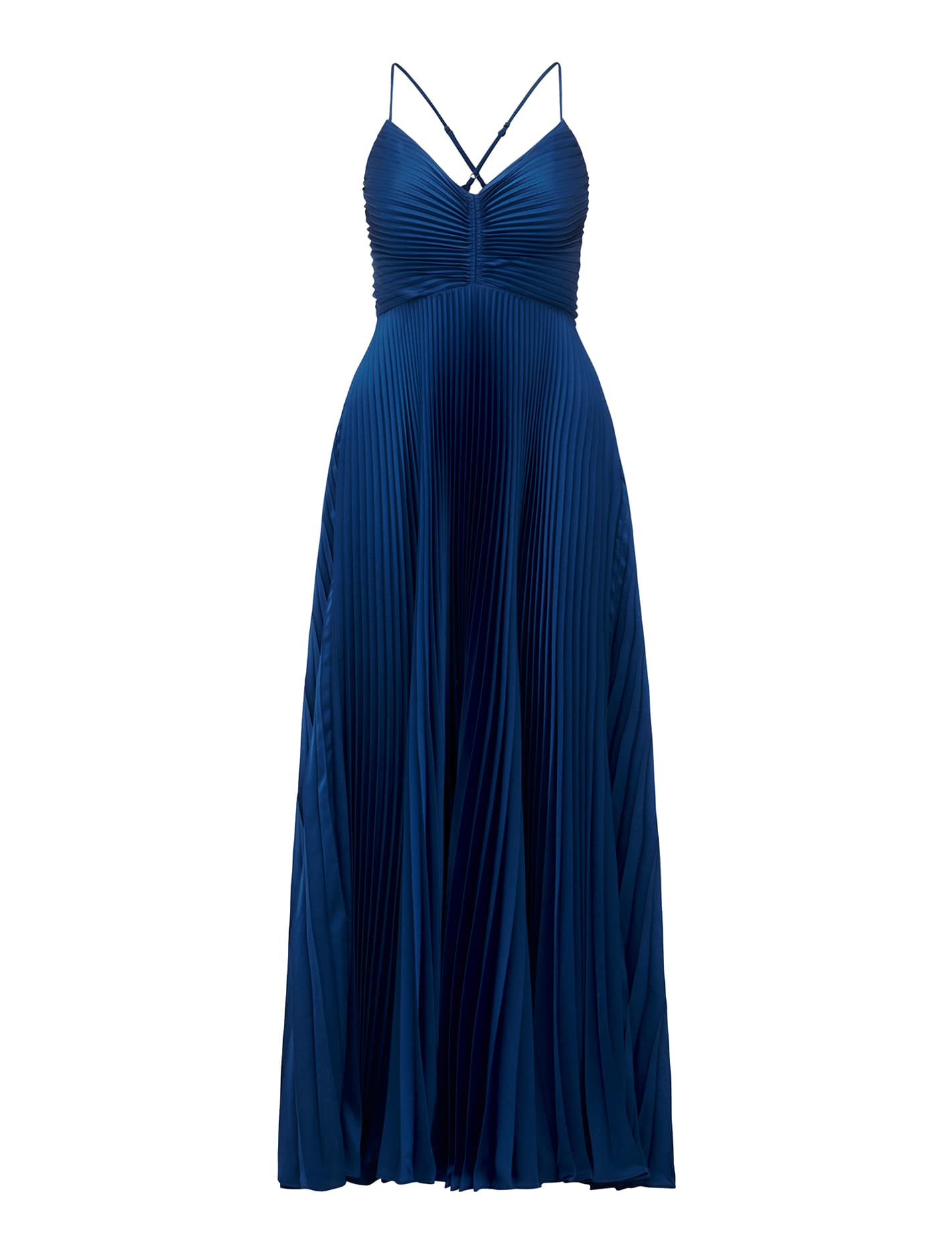 Geri Tie Back Pleated Midi Dress - Affordable and stylish pleated midi dress with a tie back design.